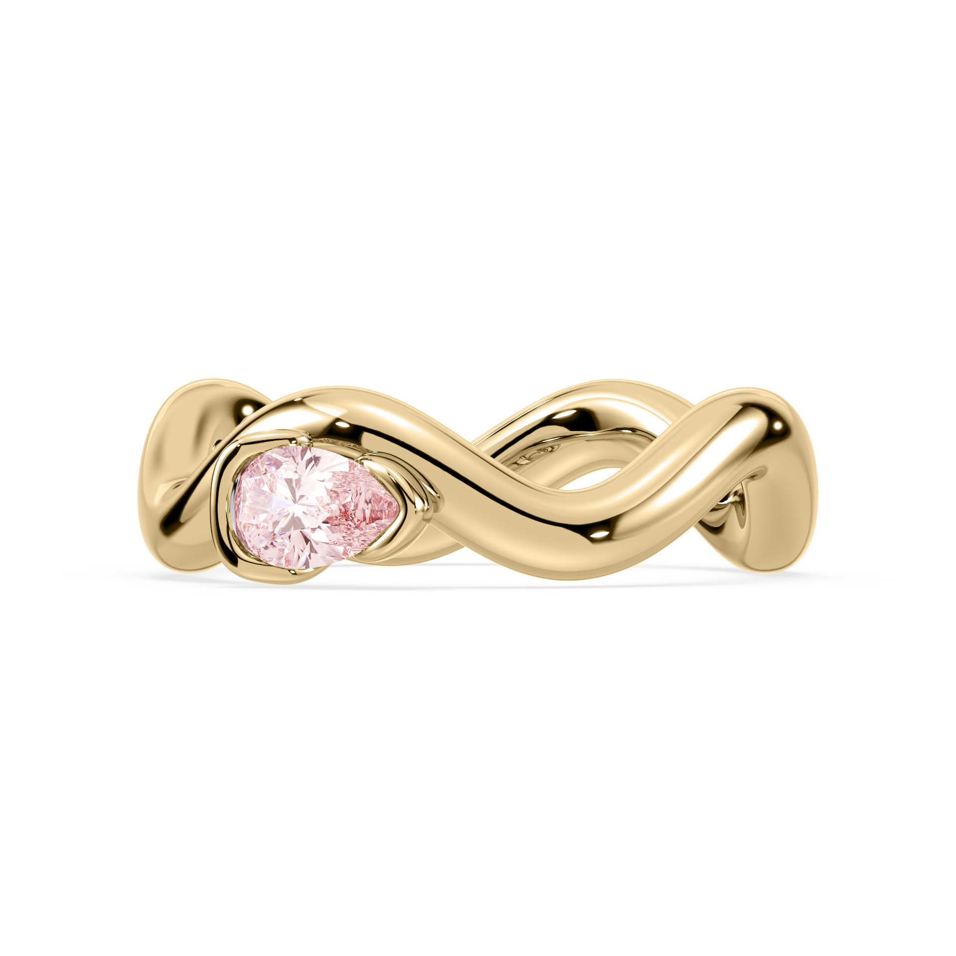 SETTE Jewelry | Coquette Pinky Ring | Viral 18K Gold Pink Pear Lab