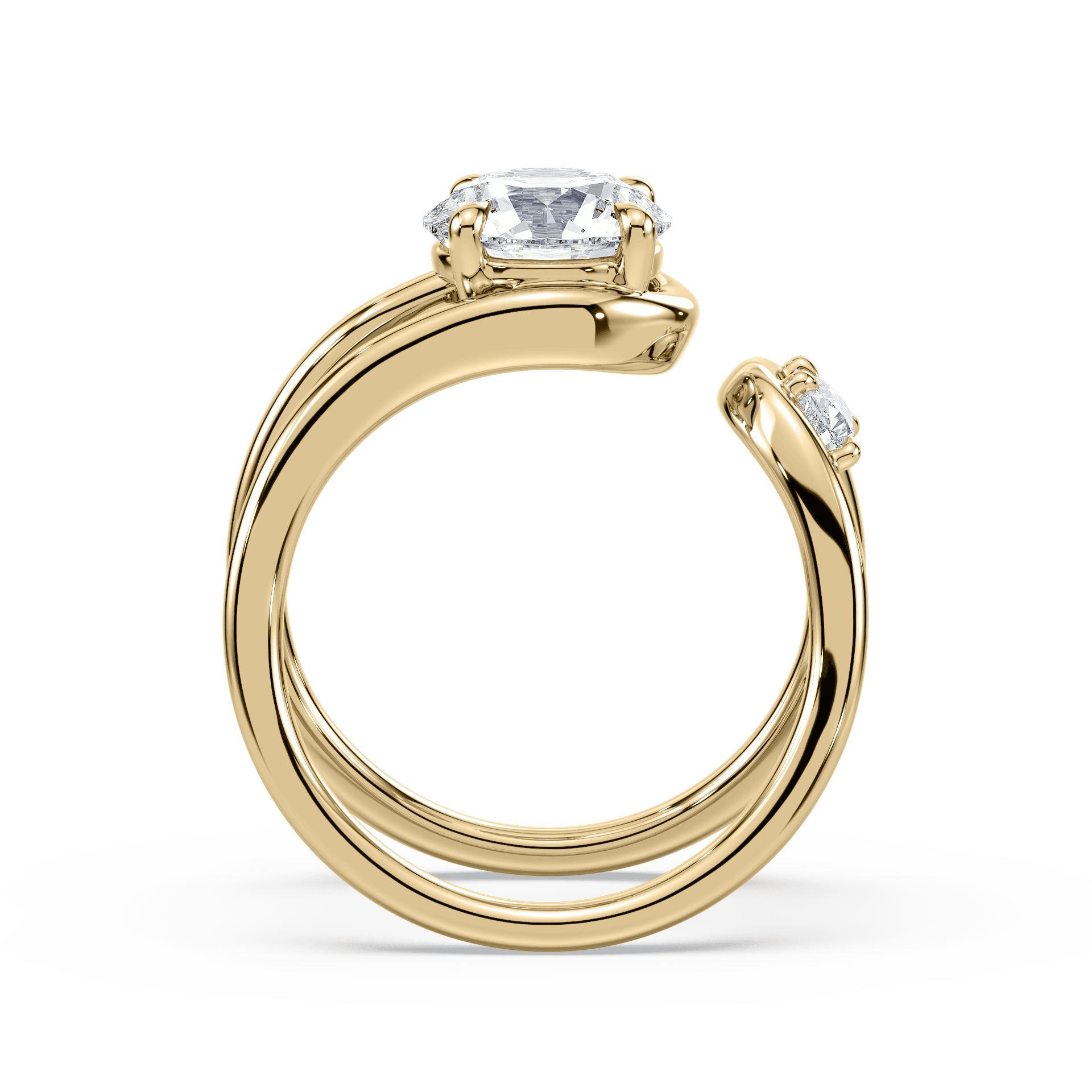 SETTE JEWELRY 18KY ETHEREAL RING ROUND BRILLIANT LAB GROWN DIAMOND