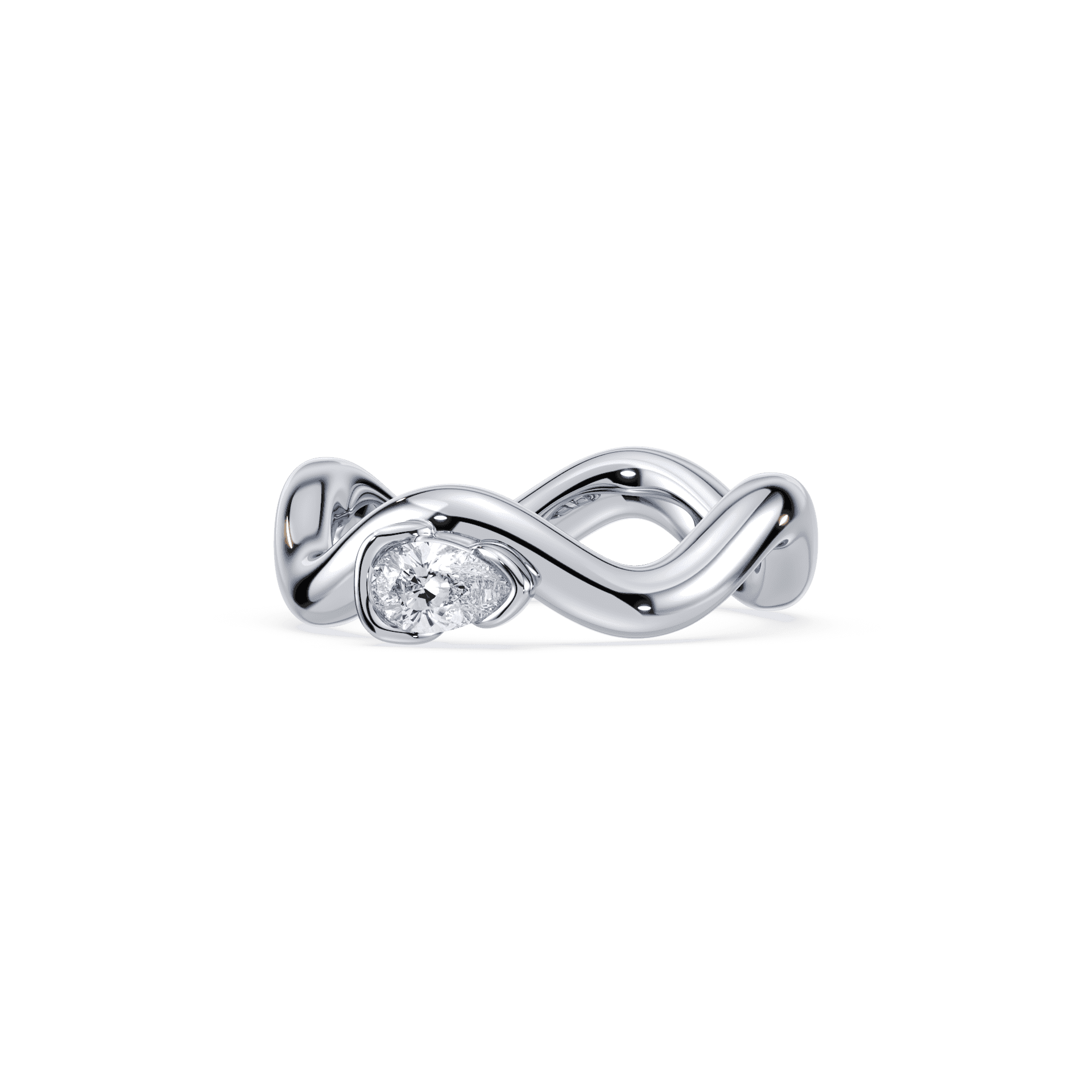 SETTE Jewelry | Coquette Pinky Ring | Sterling Silver Lab Diamond SETTE Jewelry | Coquette Pinky Ring | Sterling Silver Lab Diamond