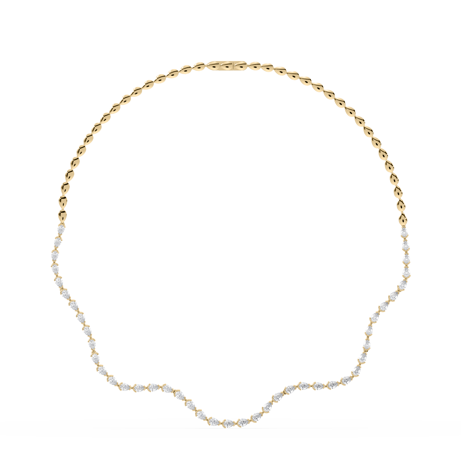 SETTE Jewelry | Coquette Lab Diamond Pear Tennis Necklace | 14K Gold SETTE Jewelry | Coquette Lab Diamond Pear Tennis Necklace | 14K Gold