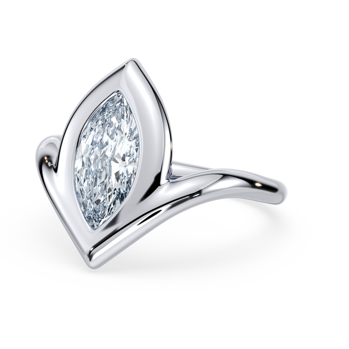 Lueur White Marquise Ring