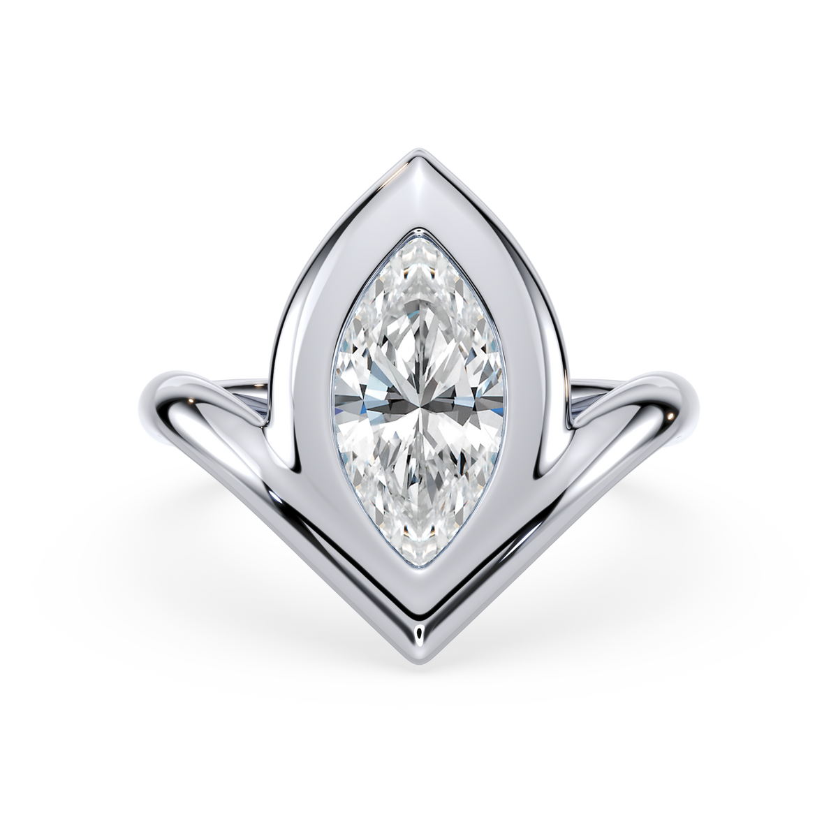 Lueur White Marquise Ring