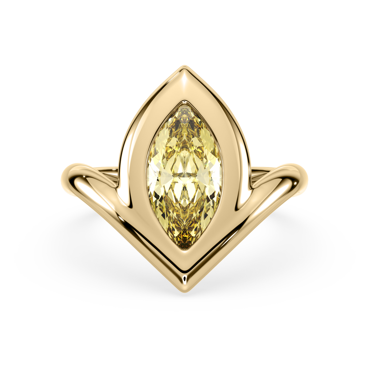 Lueur Yellow Marquise Ring