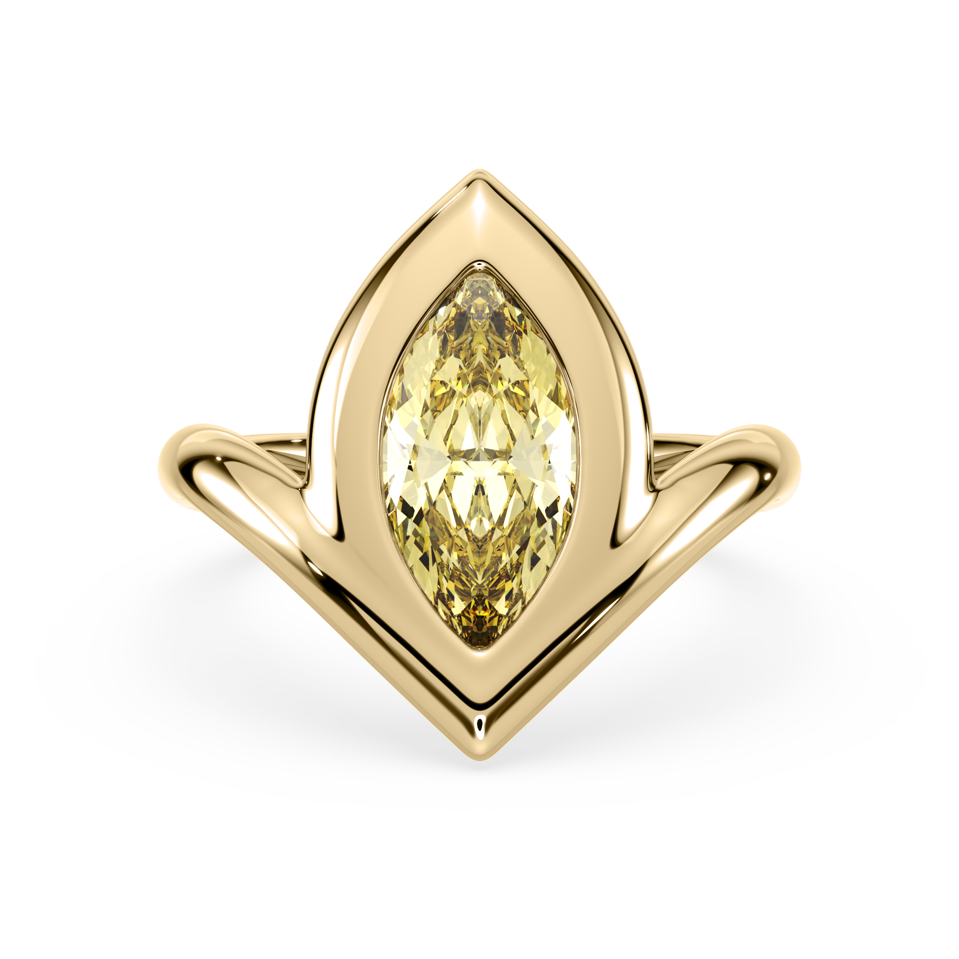 Lueur Yellow Marquise Ring