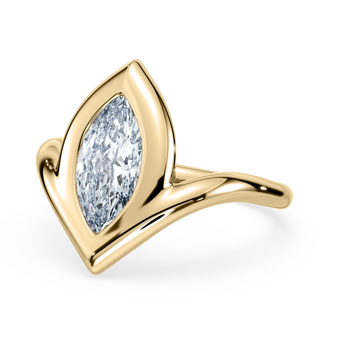 Lueur White Marquise Ring