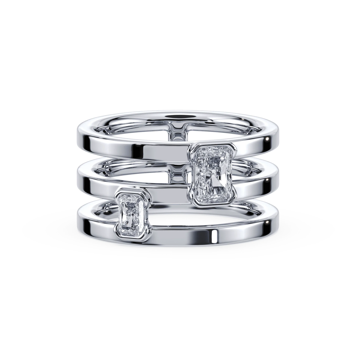 Portrait Toi et Moi Ring Sterling Silver Instock