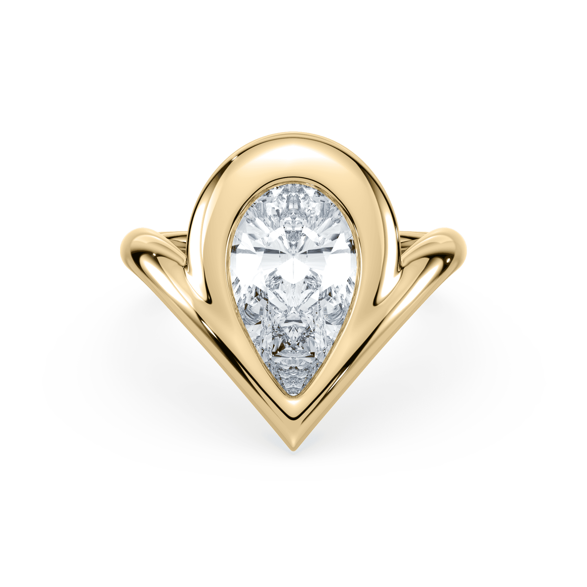 Aura Pear Lab Diamond Engagement Ring