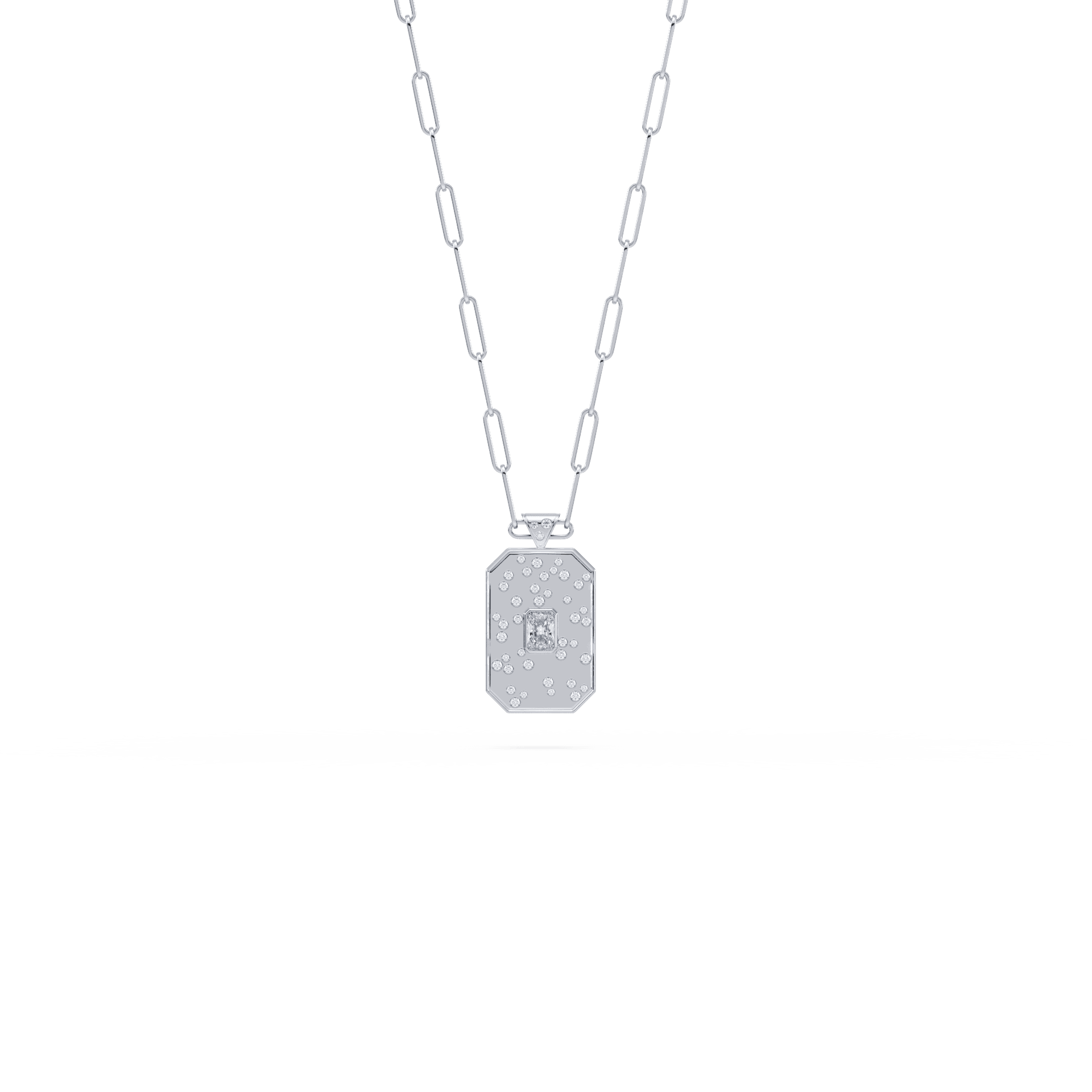 Sterling Silver Camilla Dog Tag Necklace