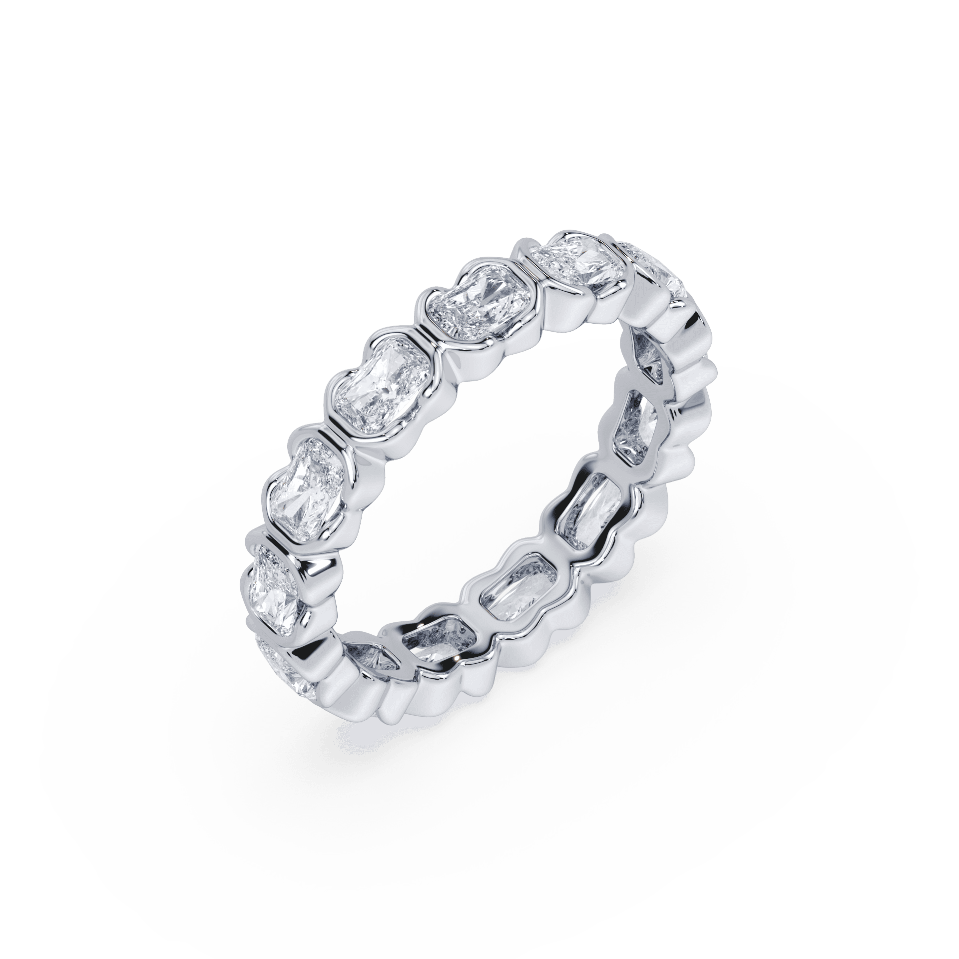 Radiant Cut Full Eternity Band/ Simulant Diamond Wedding Band/ store Full Eternity Band/ 7.86 CT Flowless Radiant Stackable Matching Eternity Ring