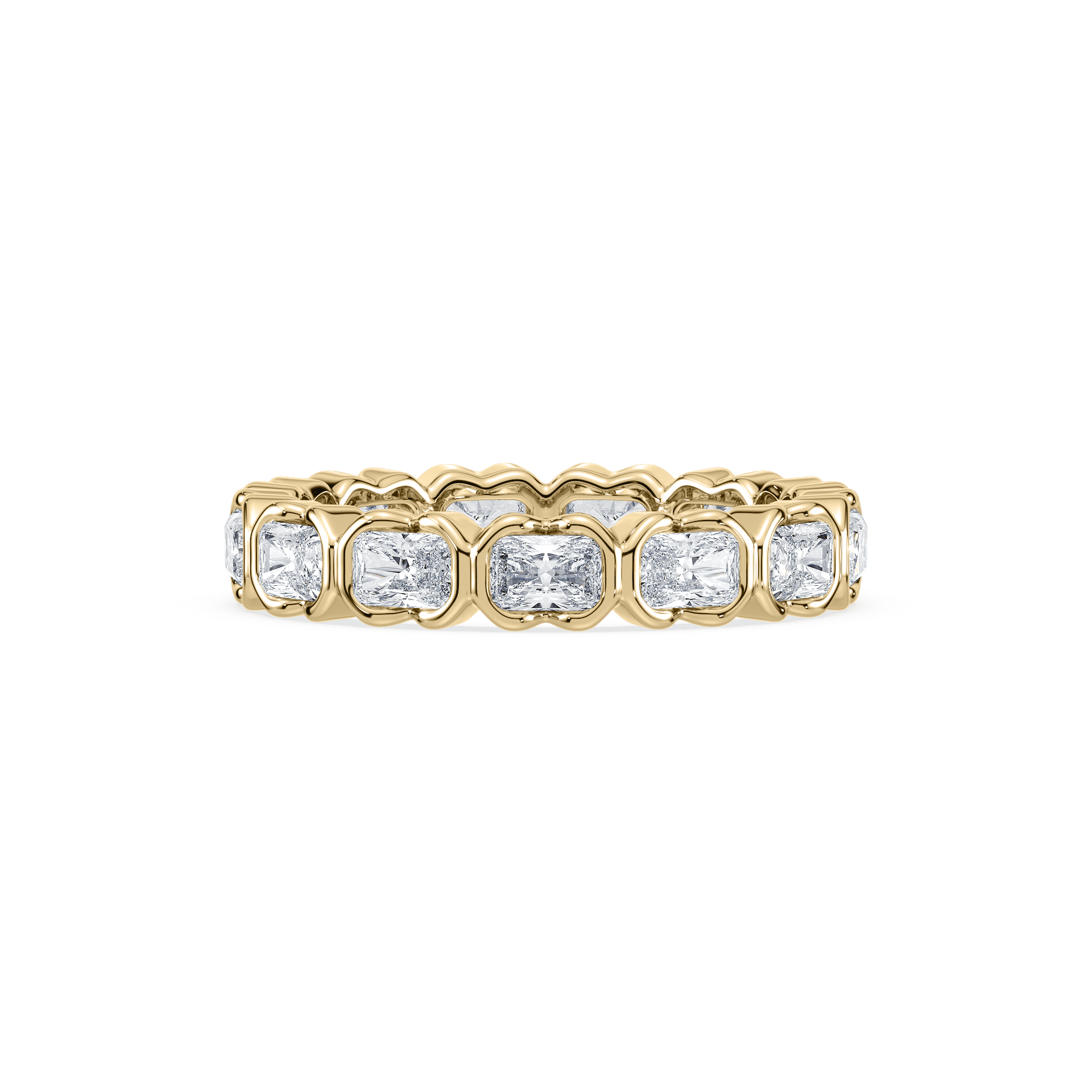 SETTE JEWELRY, MUSE ETERNITY RING, RADIANT, 18K YELLOW GOLD