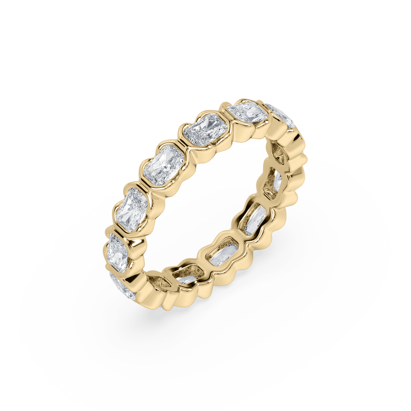 SETTE JEWELRY, MUSE ETERNITY RING, RADIANT, 18K YELLOW GOLD