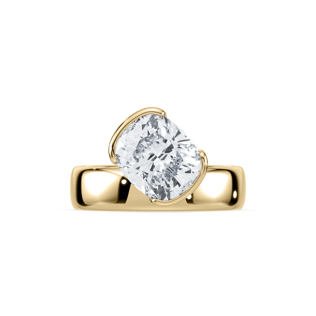 SETTE Jewelry | Muse Cushion Ring | Low-Profile 18K Gold