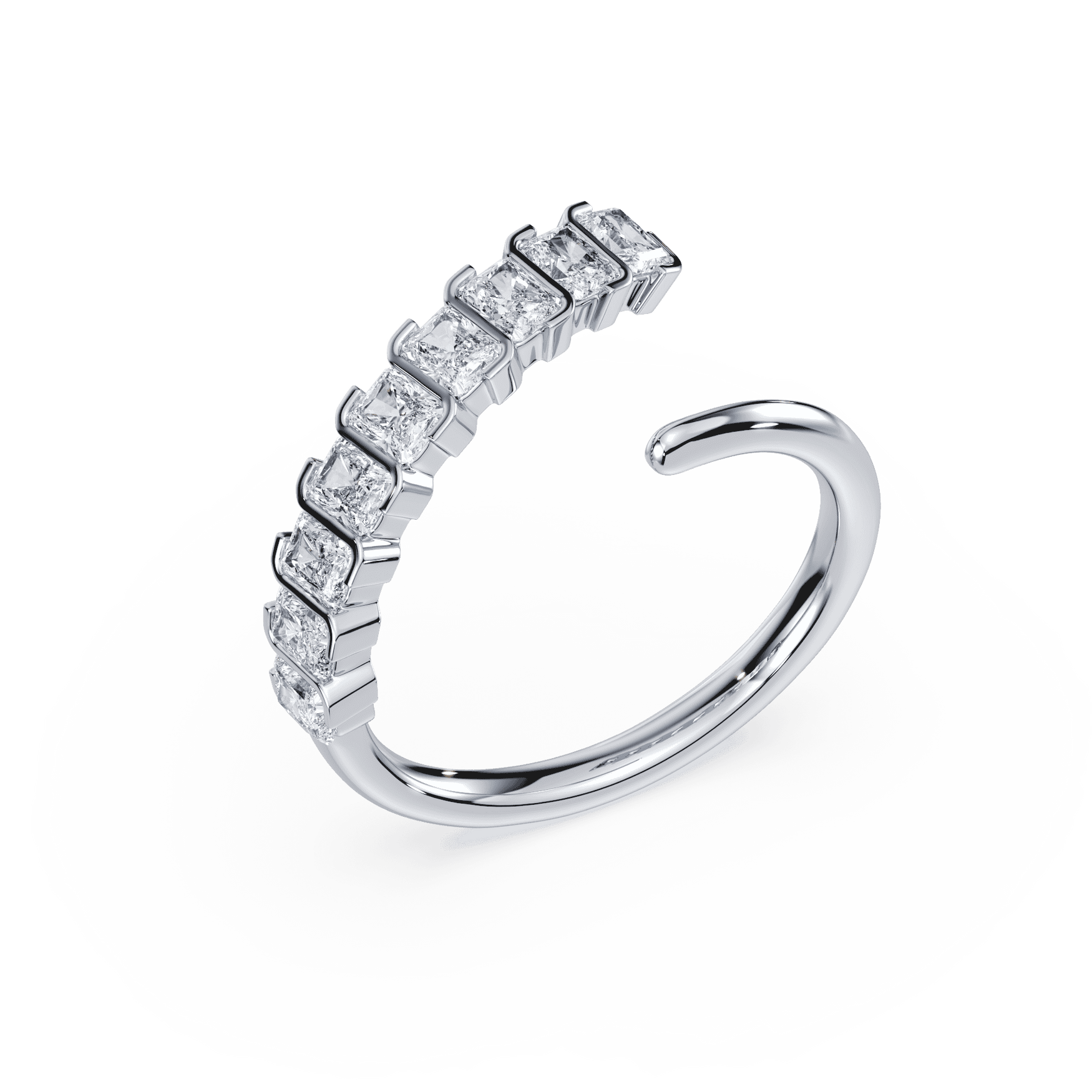 SETTE Signature S Bezel Asymmetrical Radiant Ring