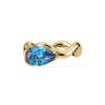 Coquette Blue Pear Pinky Ring 1.0 CT