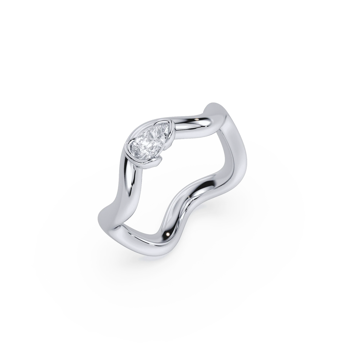 coquette sterling silver angled