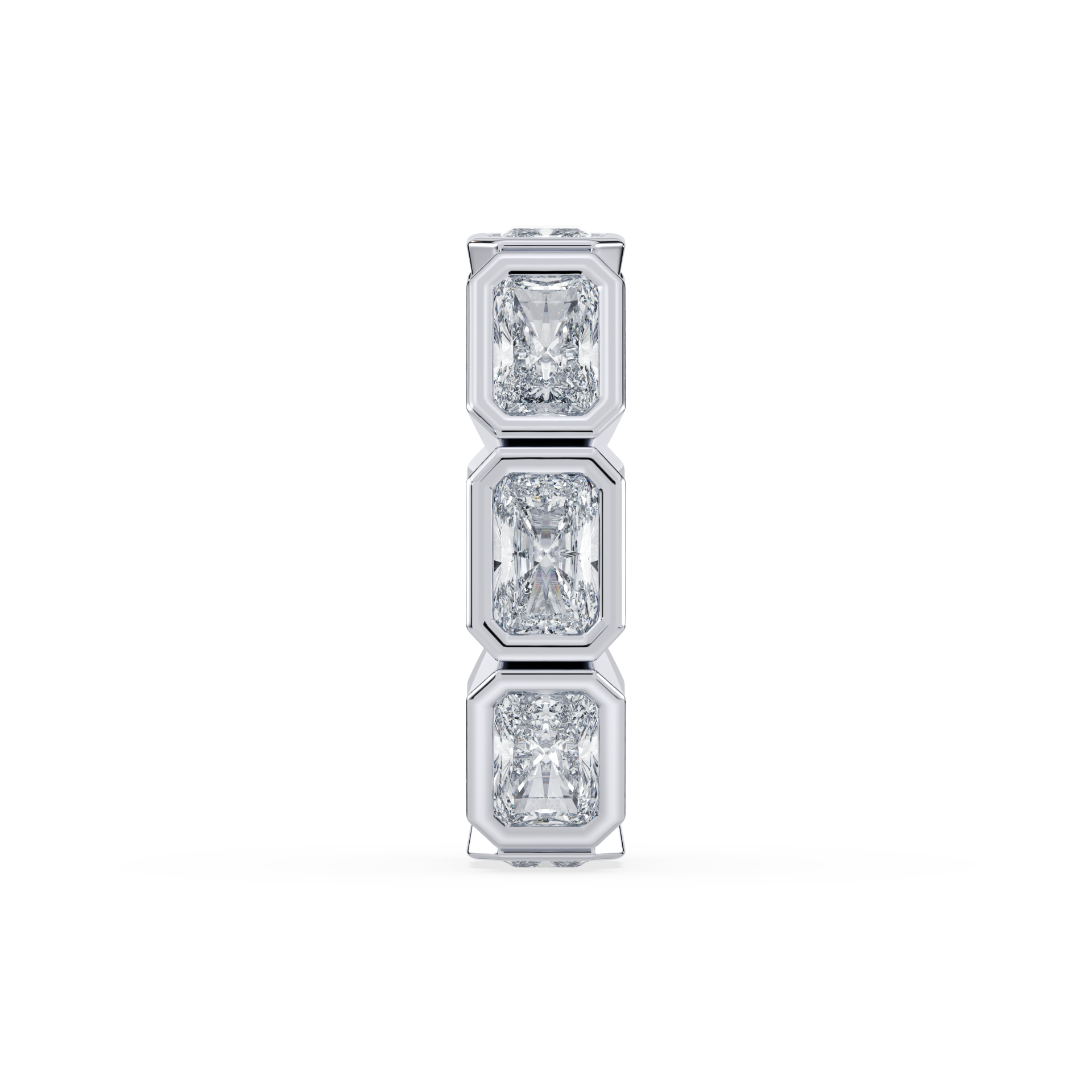 Deco Radiant Bead Charm 14K White Instock
