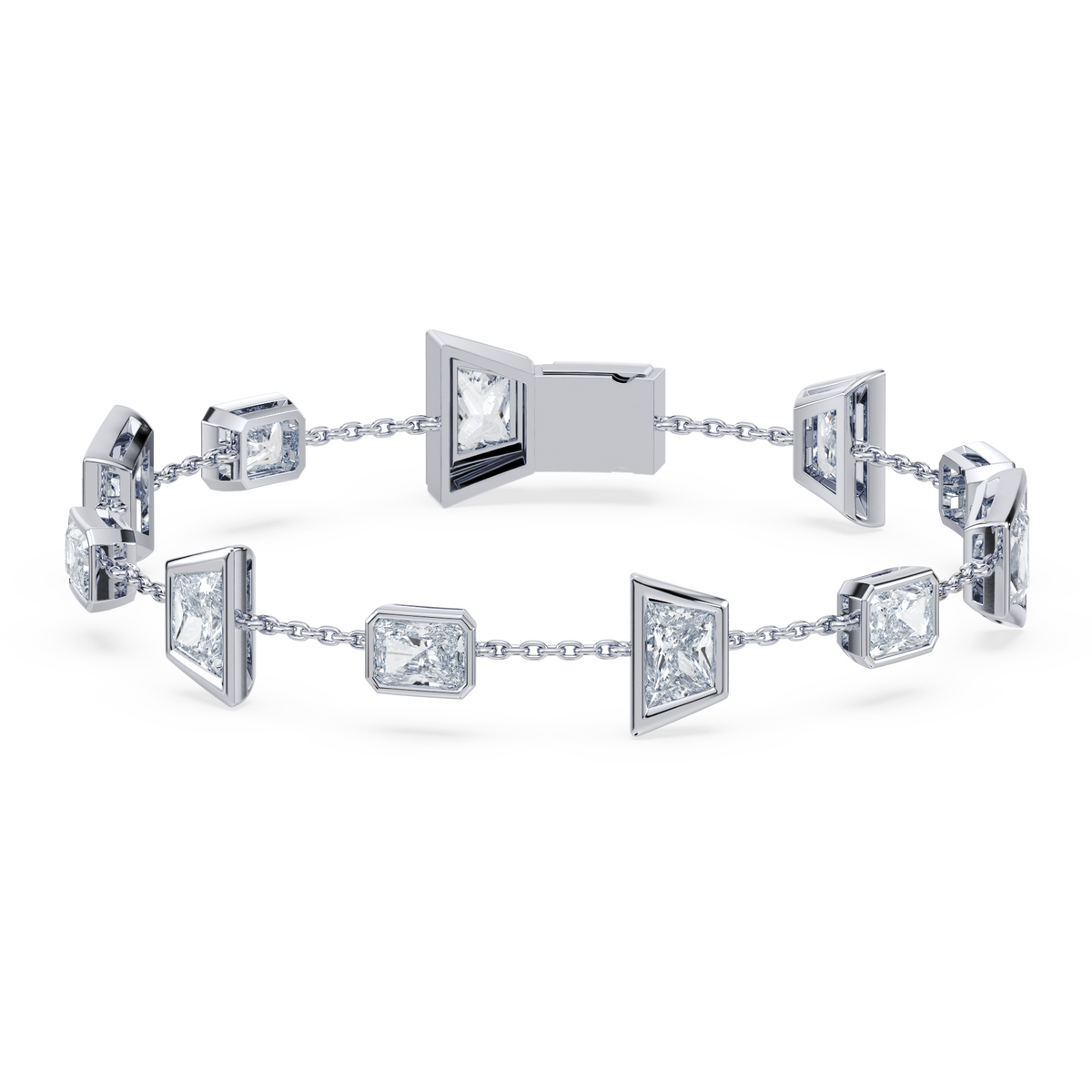Deco Radiant Trapezoid Statement Bracelet