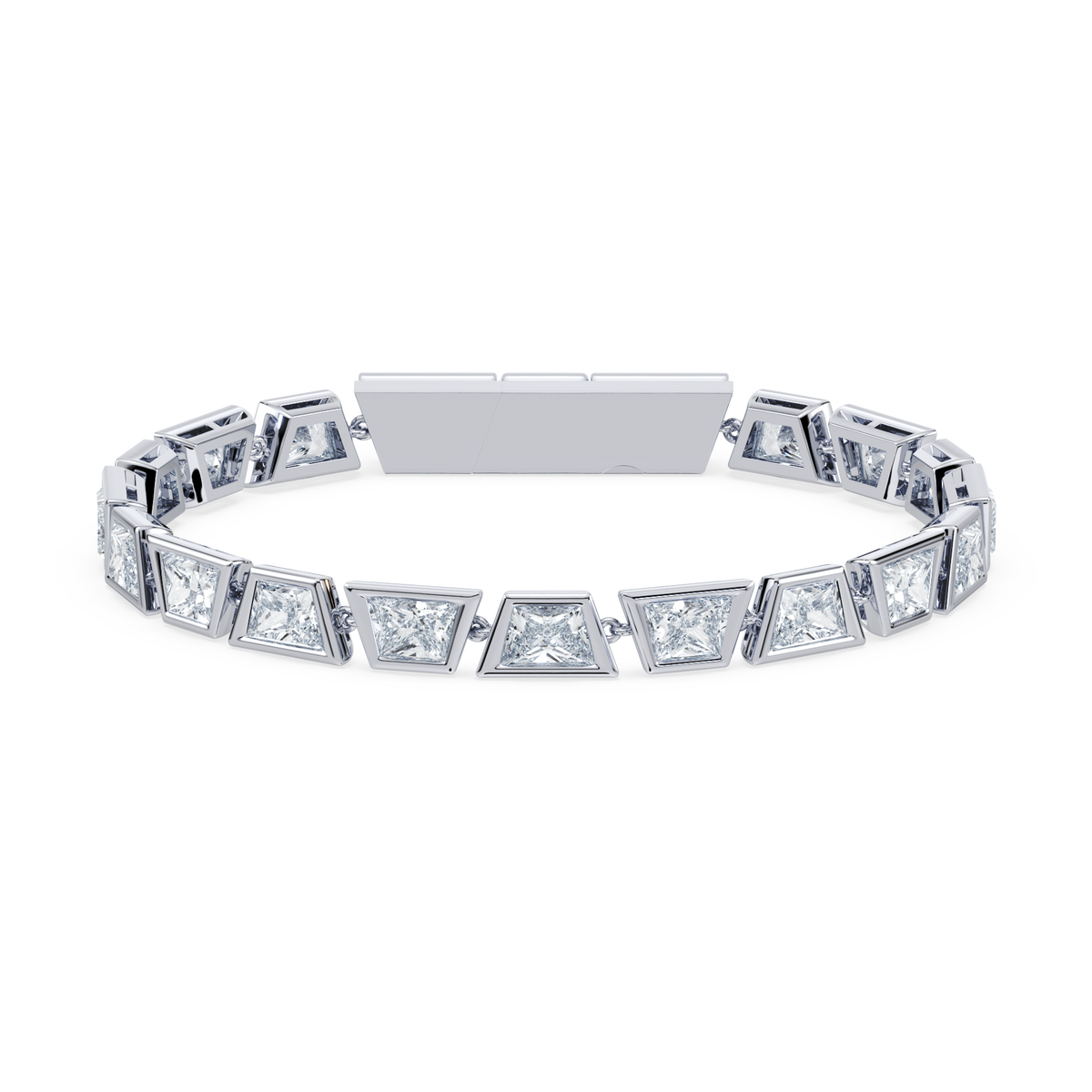 Deco Brilliant Trapezoid Tennis Bracelet