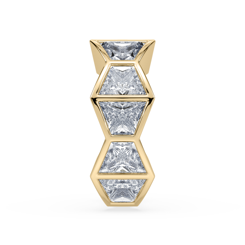 Deco Trapezoid Mega Ear Cuff 14K Yellow Instock