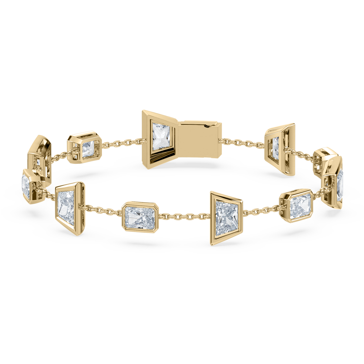 Deco Radiant Trapezoid Statement Bracelet