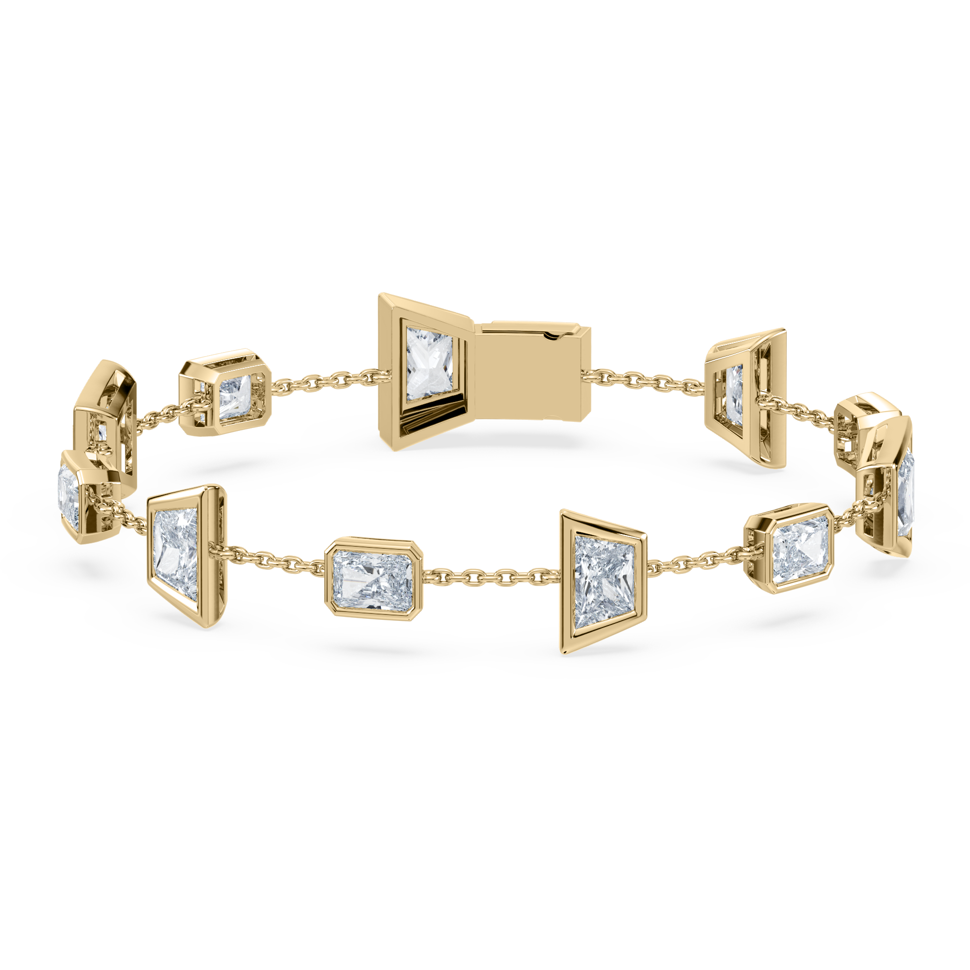 Deco Radiant Trapezoid Statement Bracelet