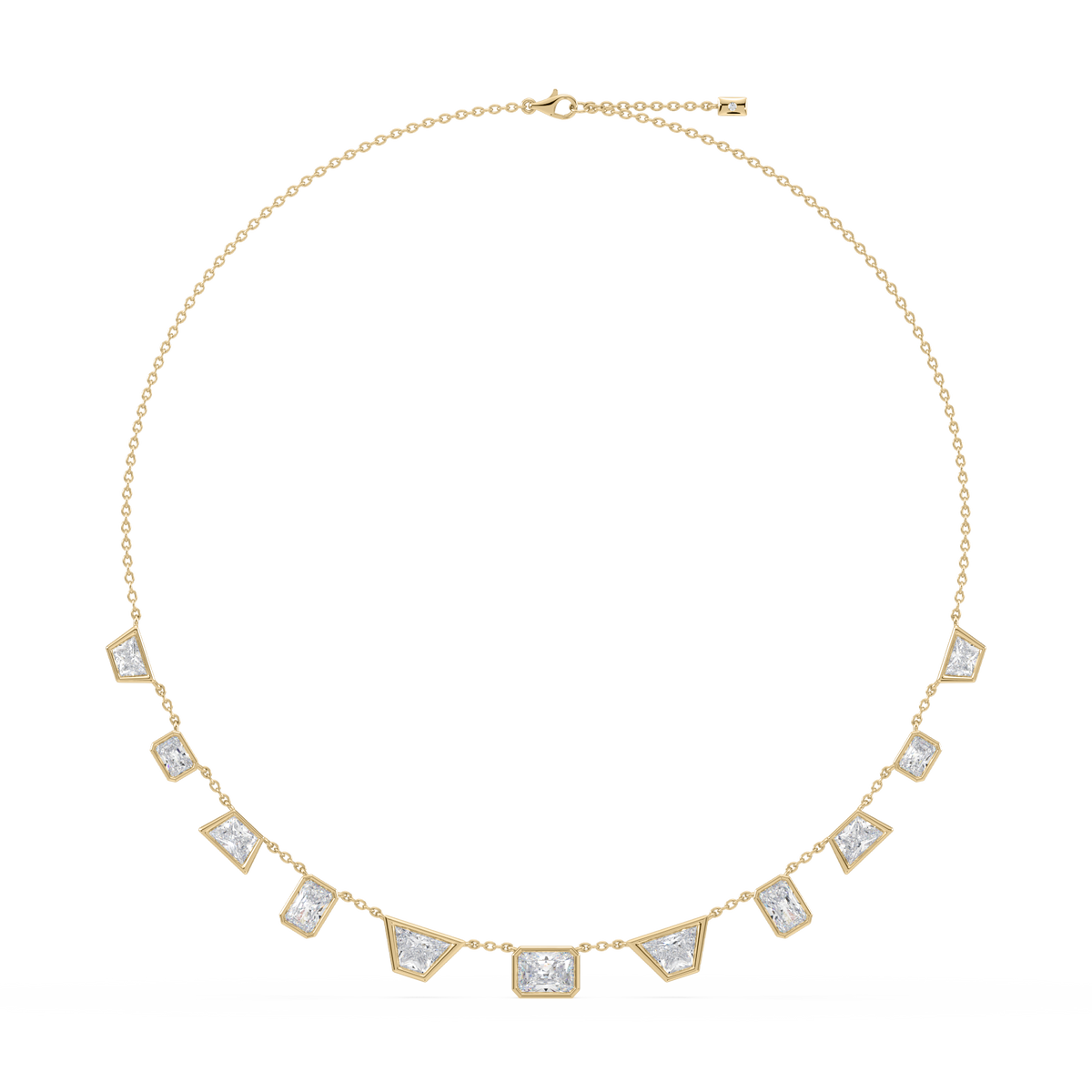 Deco Radiant Trapezoid Statement Necklace