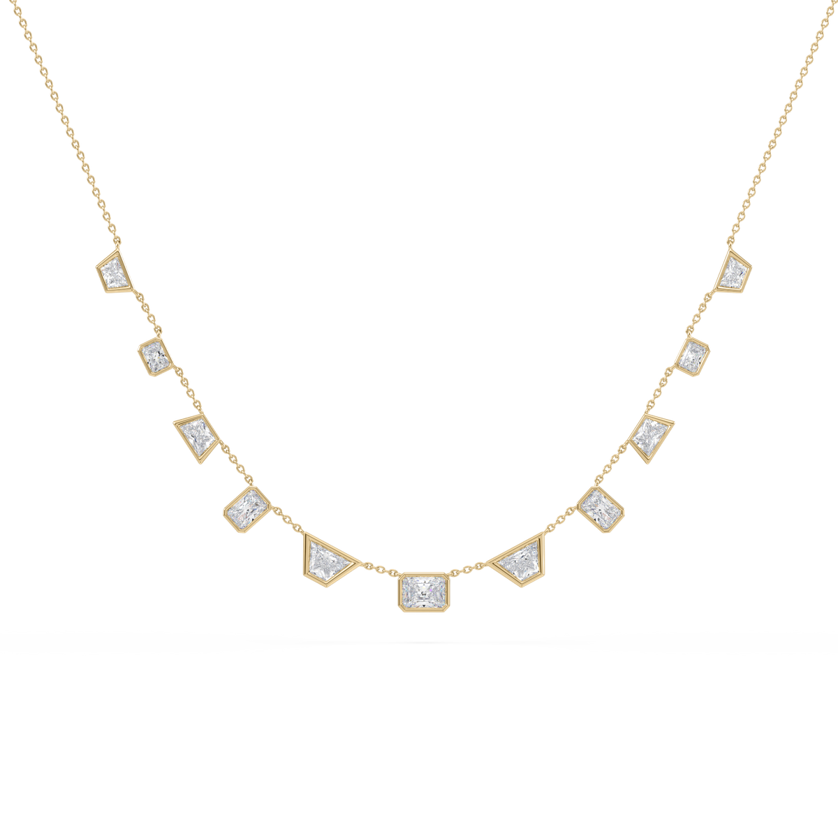 Deco Radiant Trapezoid Statement Necklace