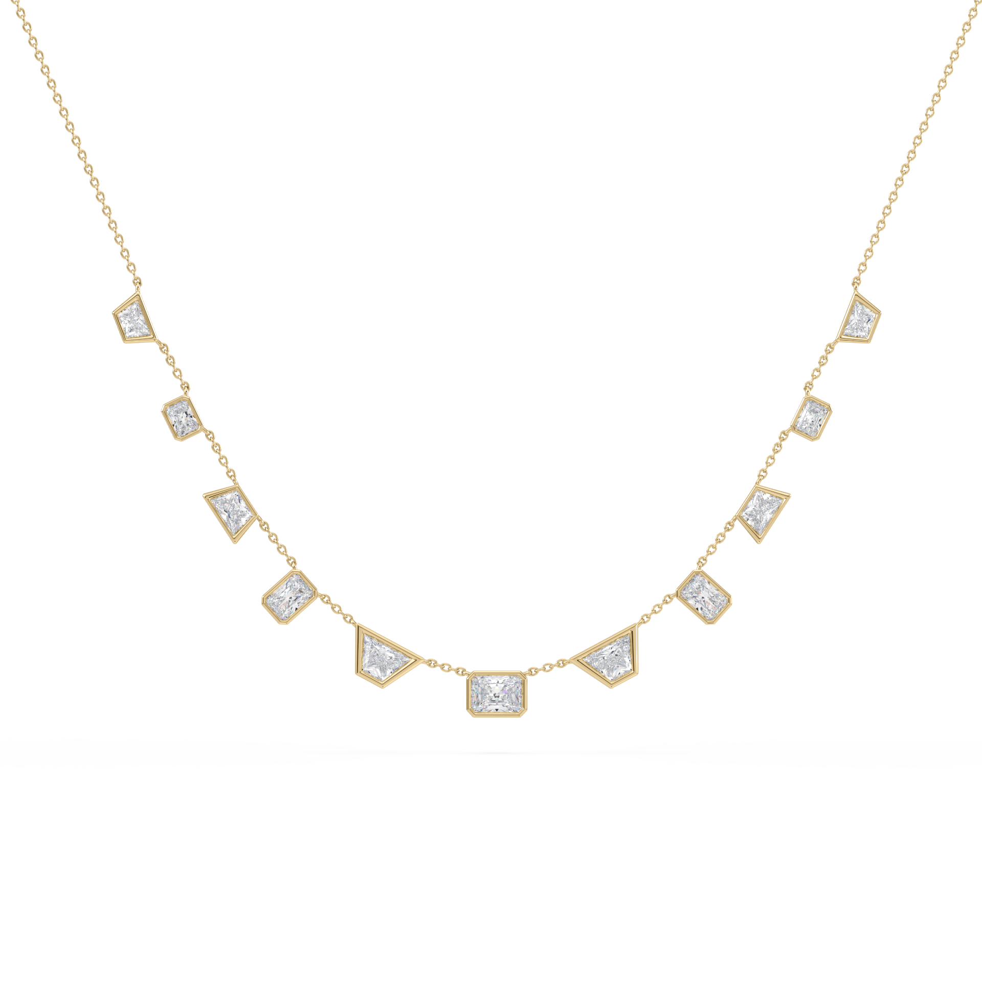 Deco Radiant Trapezoid Statement Necklace