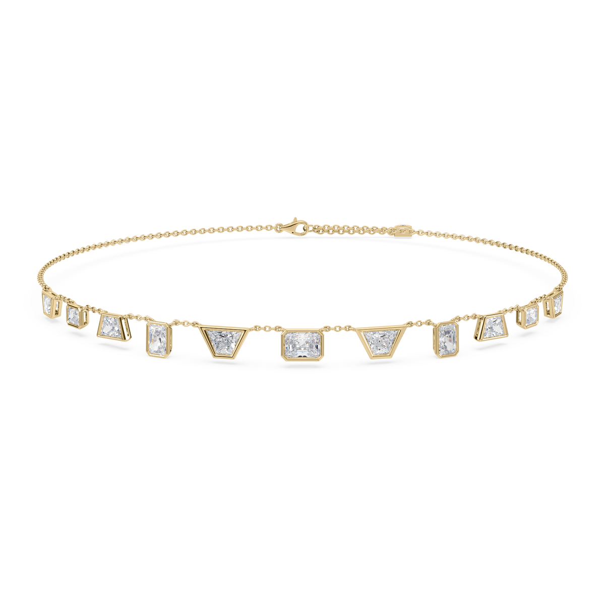 Deco Radiant Trapezoid Statement Necklace