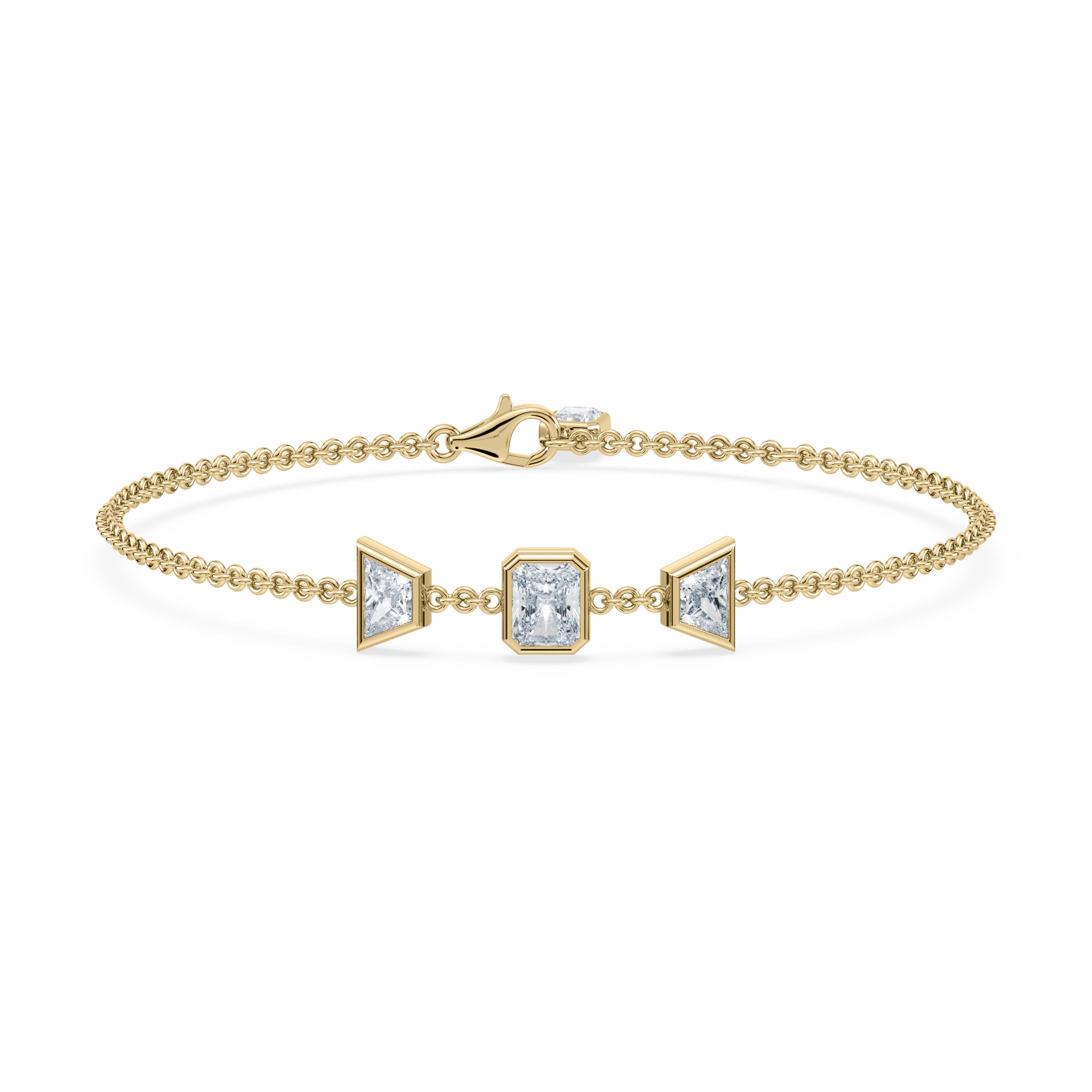 Deco Radiant Trapezoid Trio Bracelet