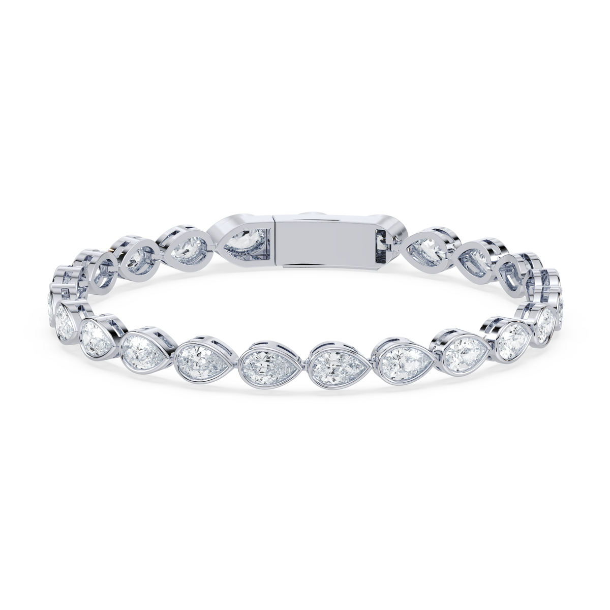 SETTE Jewelry | Aura Pear Lab Diamond Tennis Bracelet | 14K Gold