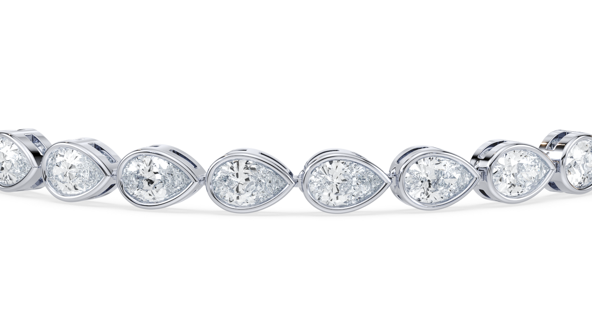 SETTE Jewelry | Aura Pear Lab Diamond Tennis Bracelet | 14K Gold