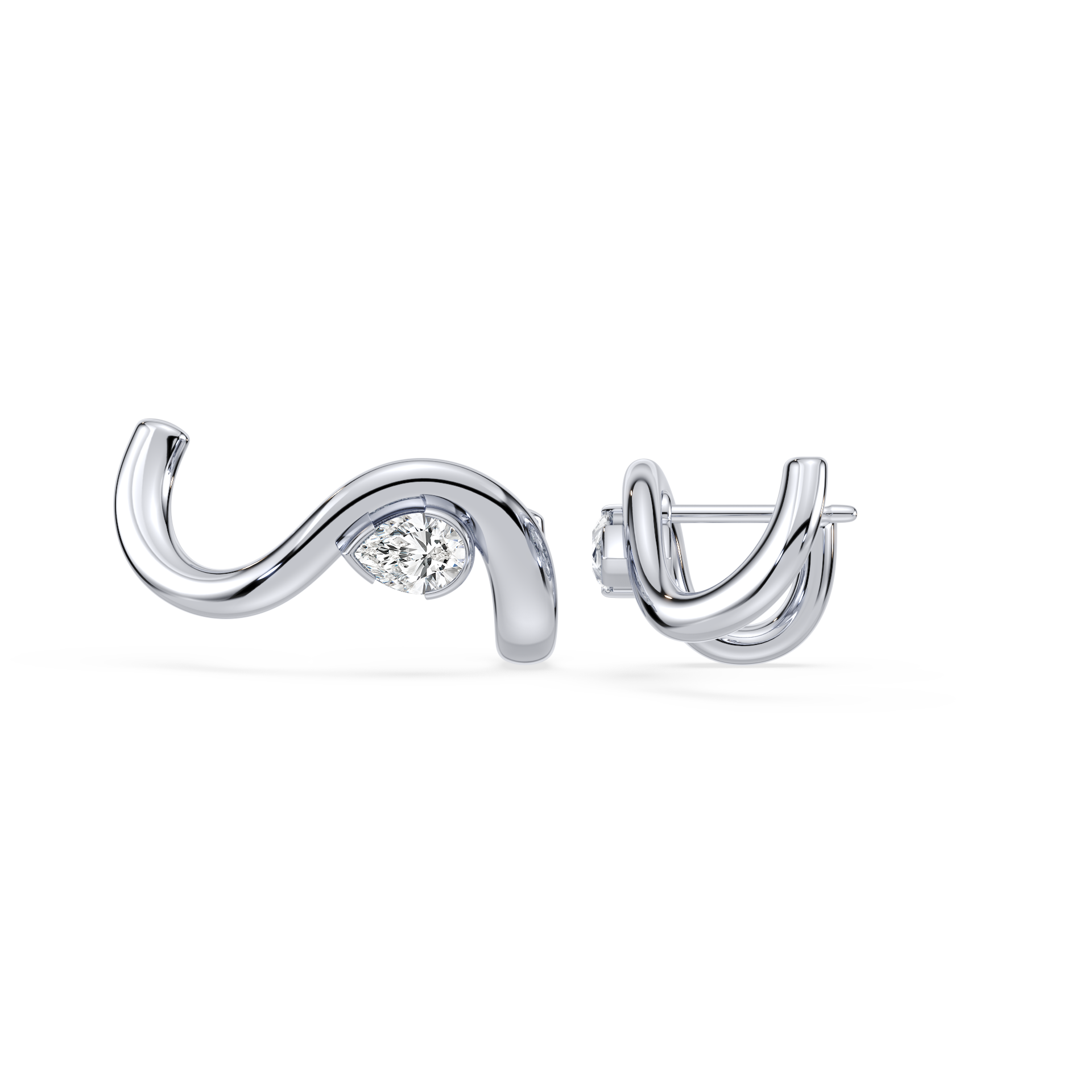 Coquette Lab Diamond Curve Stud