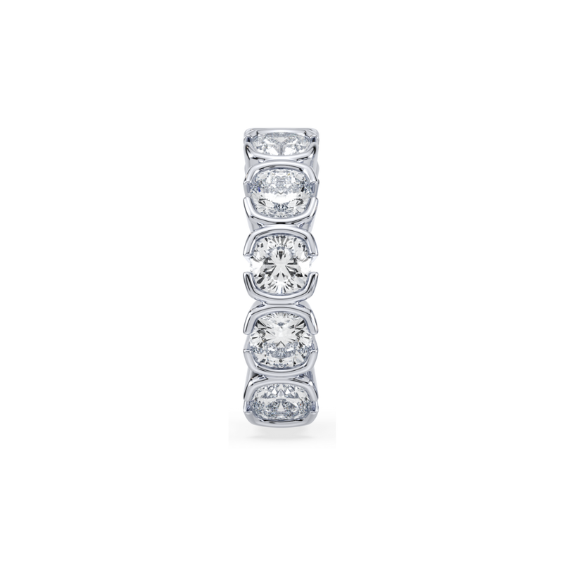 SETTE JEWELRY; CUSHION LAB DIAMOND BEZEL EAR CUFF; 14K WHITE GOLD