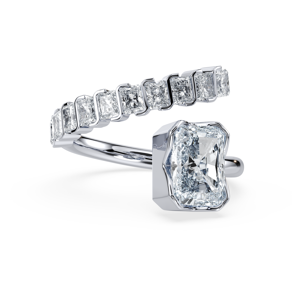 Revel Wrap Radiant Lab Diamond Ring