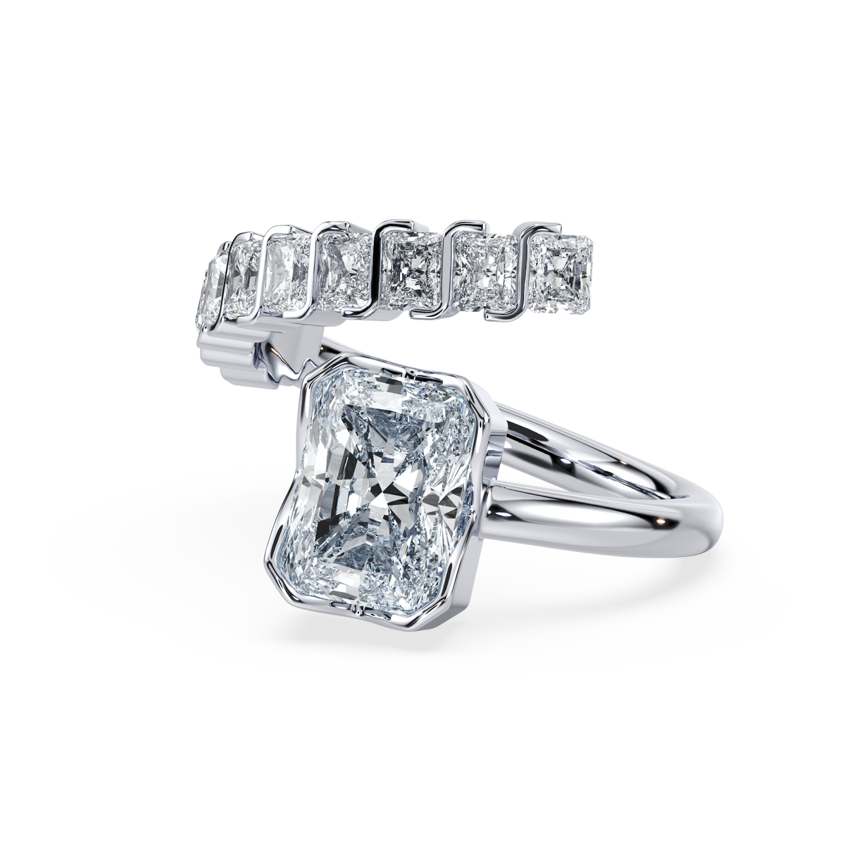 Revel Wrap Radiant Lab Diamond Ring