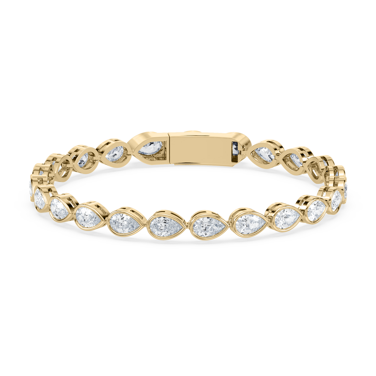 14Kブレスレット SETTE Jewelry | Aura Pear Lab Diamond Tennis Bracelet | 14K Gold