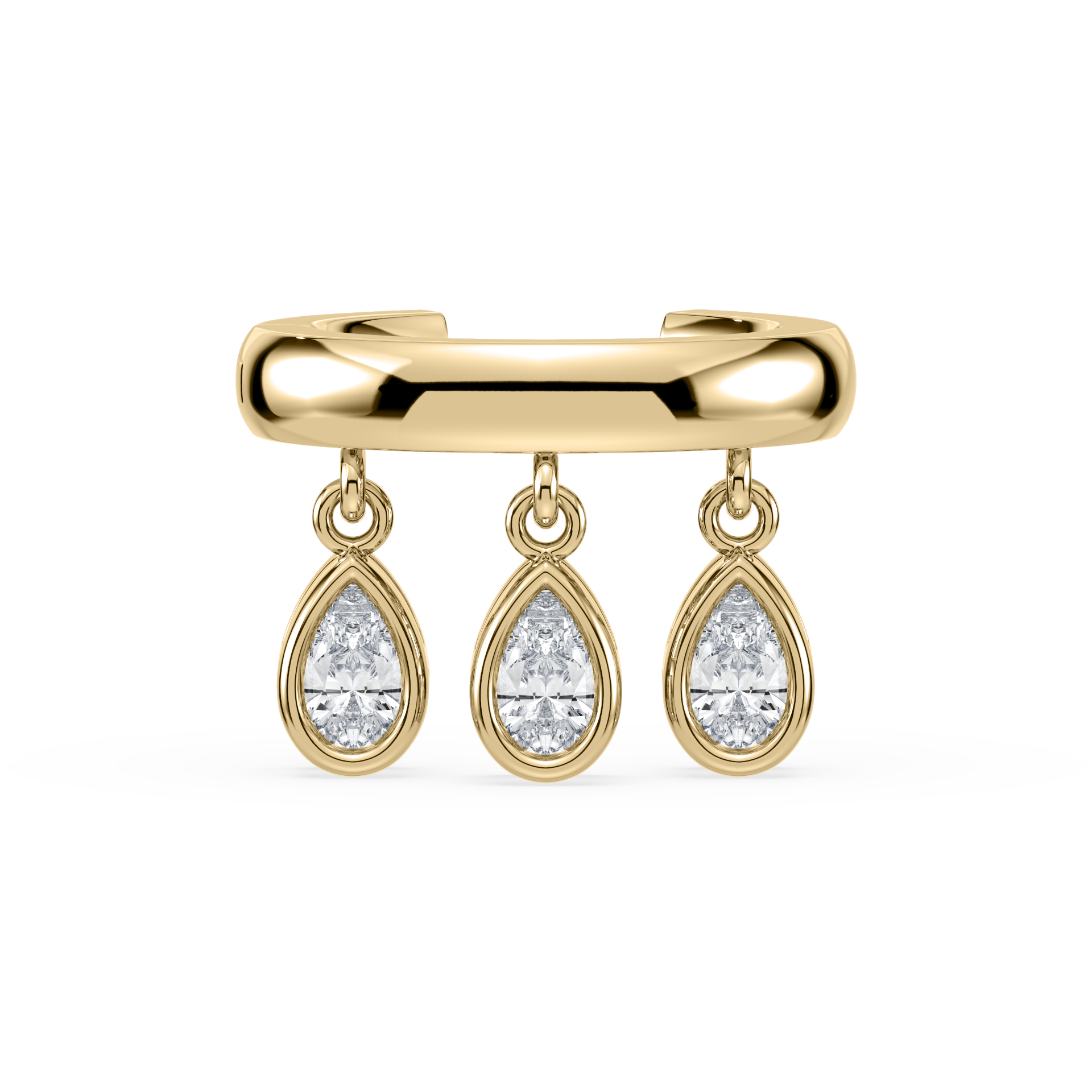 Aura Lab Pear Diamond Ear Cuff