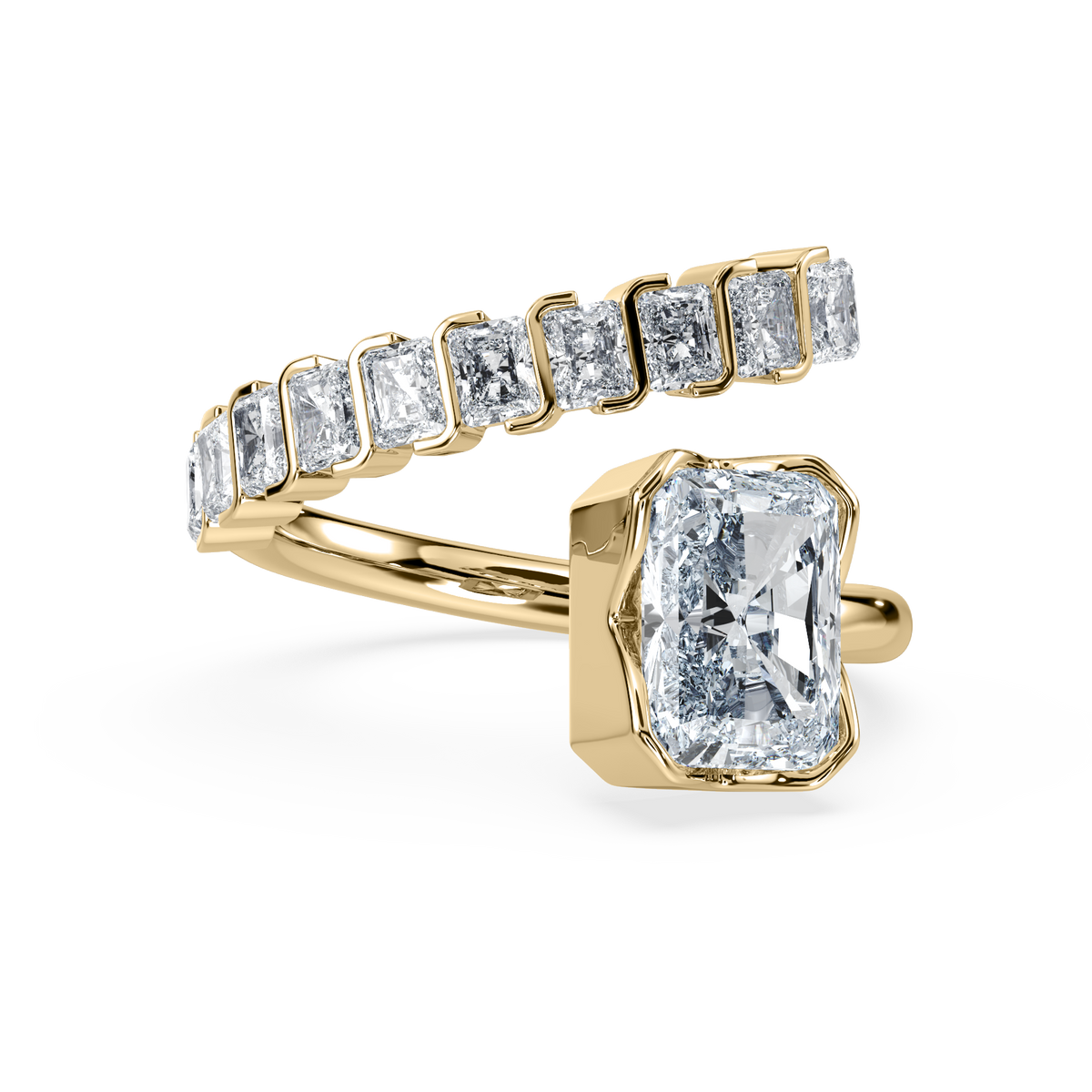 Revel Wrap Radiant Lab Diamond Ring