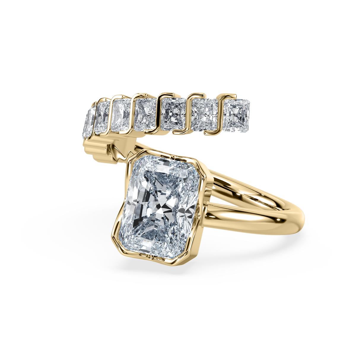 Revel Wrap Radiant Lab Diamond Ring