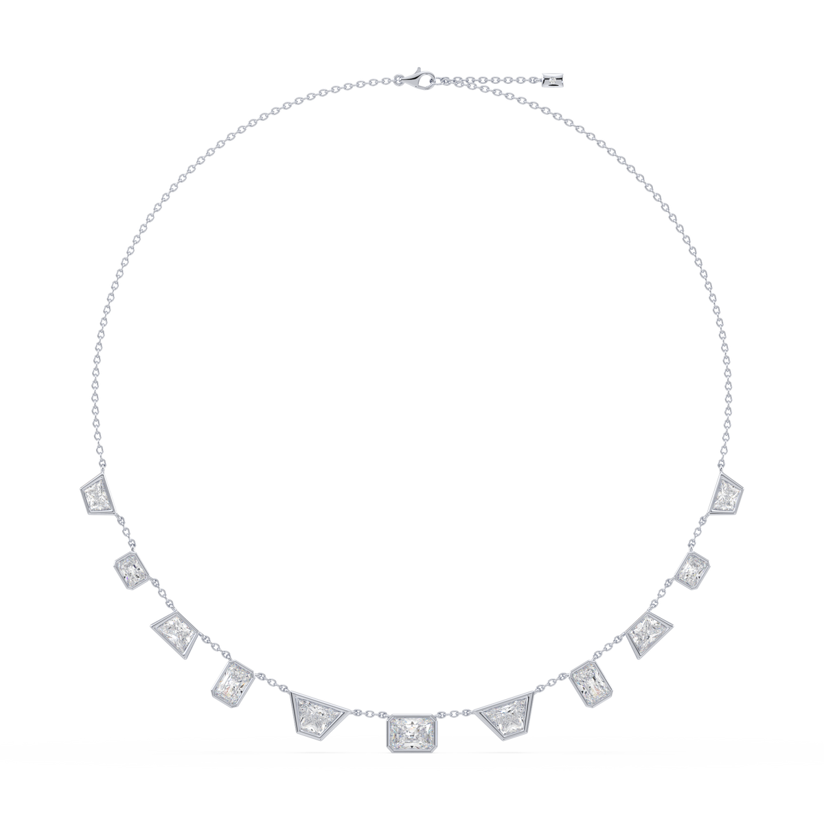 Deco Radiant Trapezoid Statement Necklace