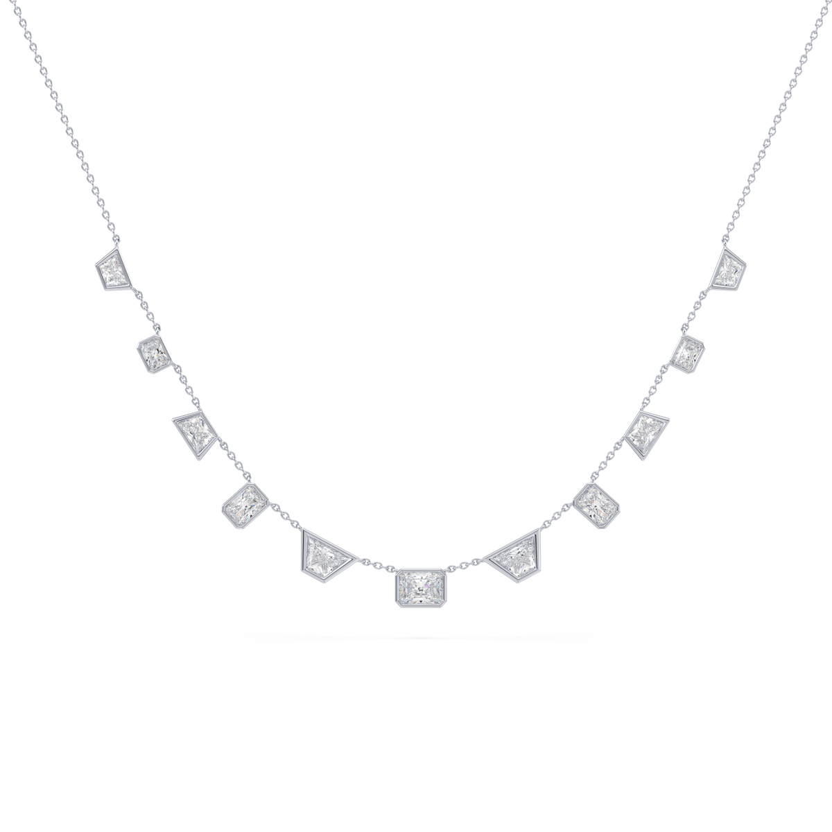 Deco Radiant Trapezoid Statement Necklace