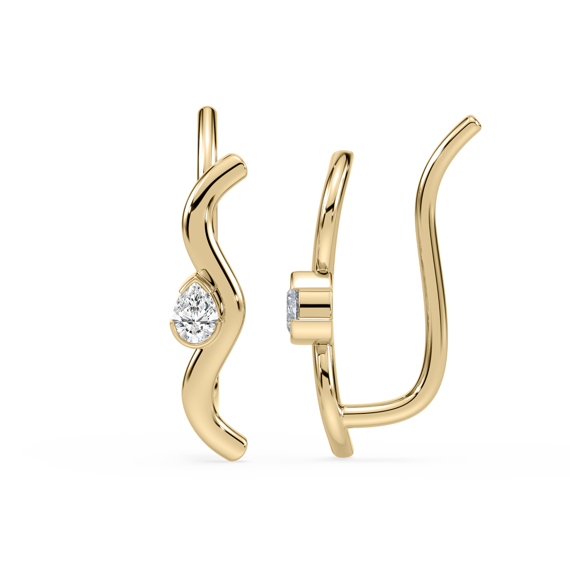 Coquette Lab Diamond Pear Ear Pin