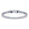 Muse Cushion Lab Diamond Bracelet 14K White Gold 6.5"