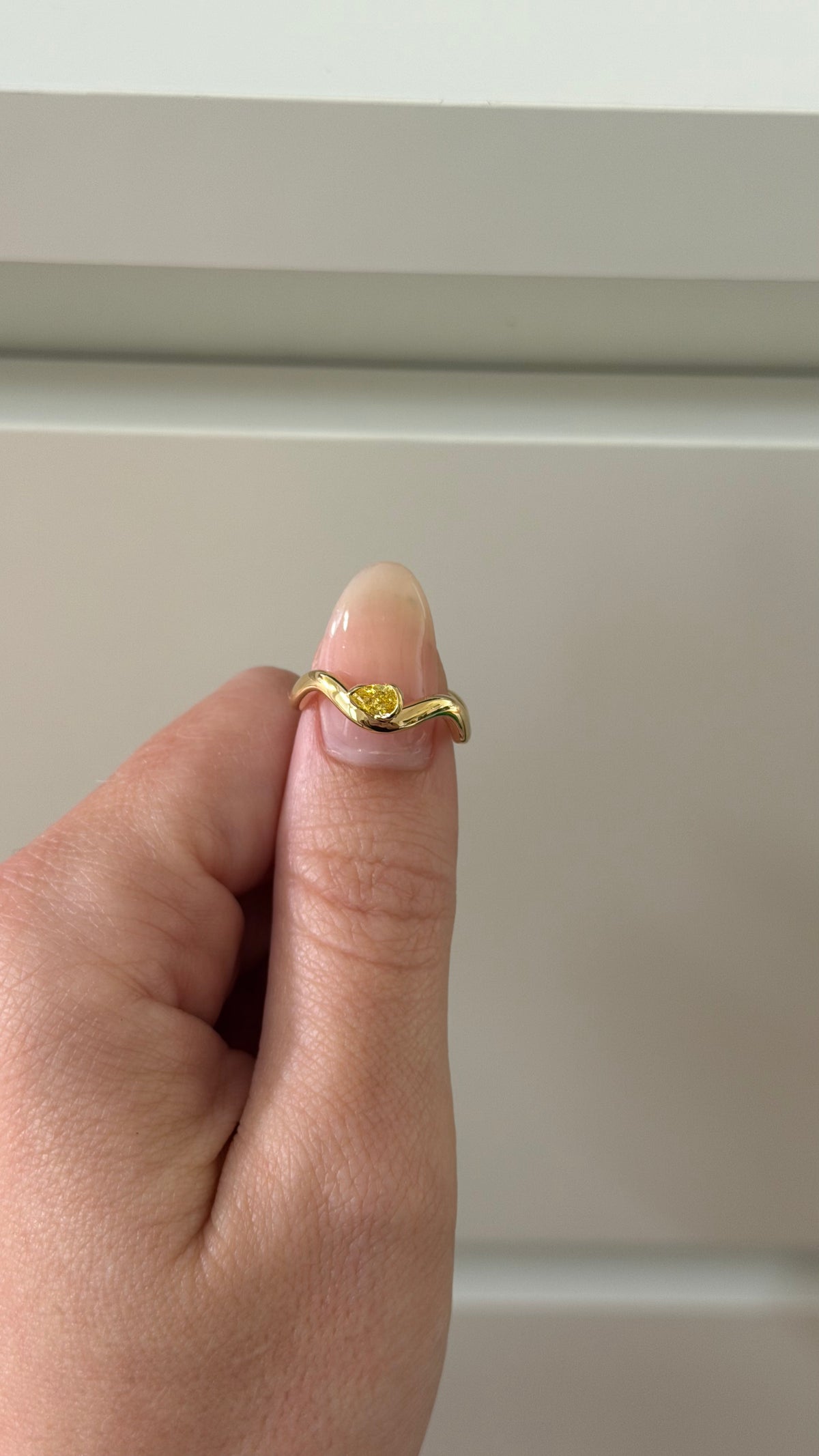 Client showing off her new pinky ring