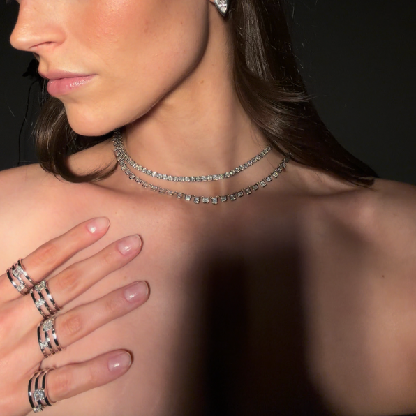 Portrait Toi et Moi Ring Sterling Silver Instock