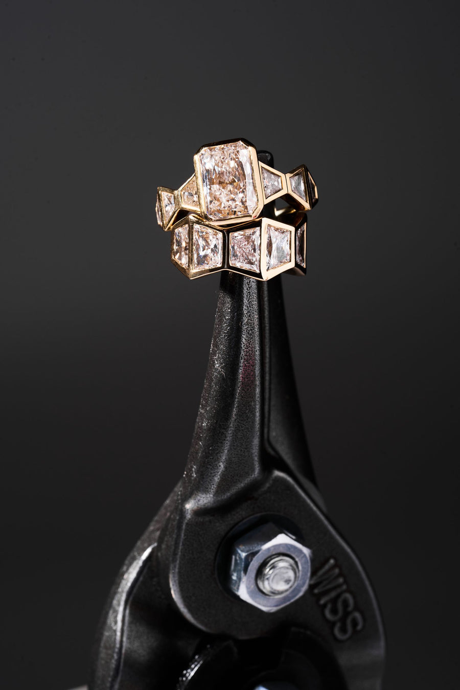 Deco Radiant Ring, worn