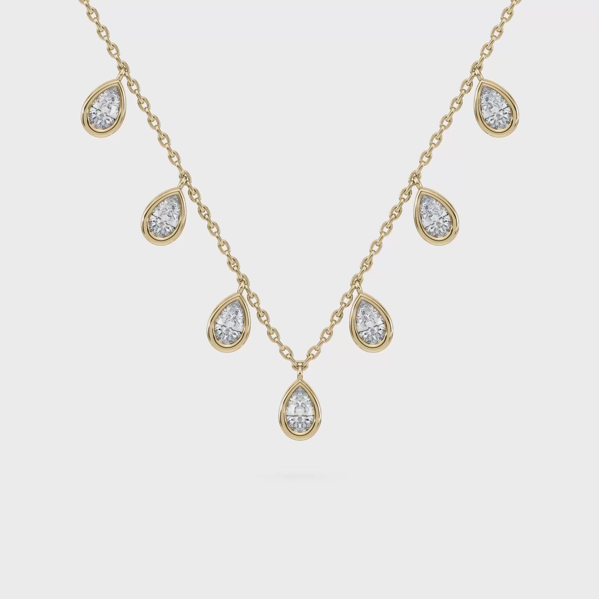 SETTE JEWELRY; AURA NECKLACE; YELLOW GOLD; PEAR LAB GROWN DIAMONDSupdated#gid://shopify/Video/33862777864413#video_id