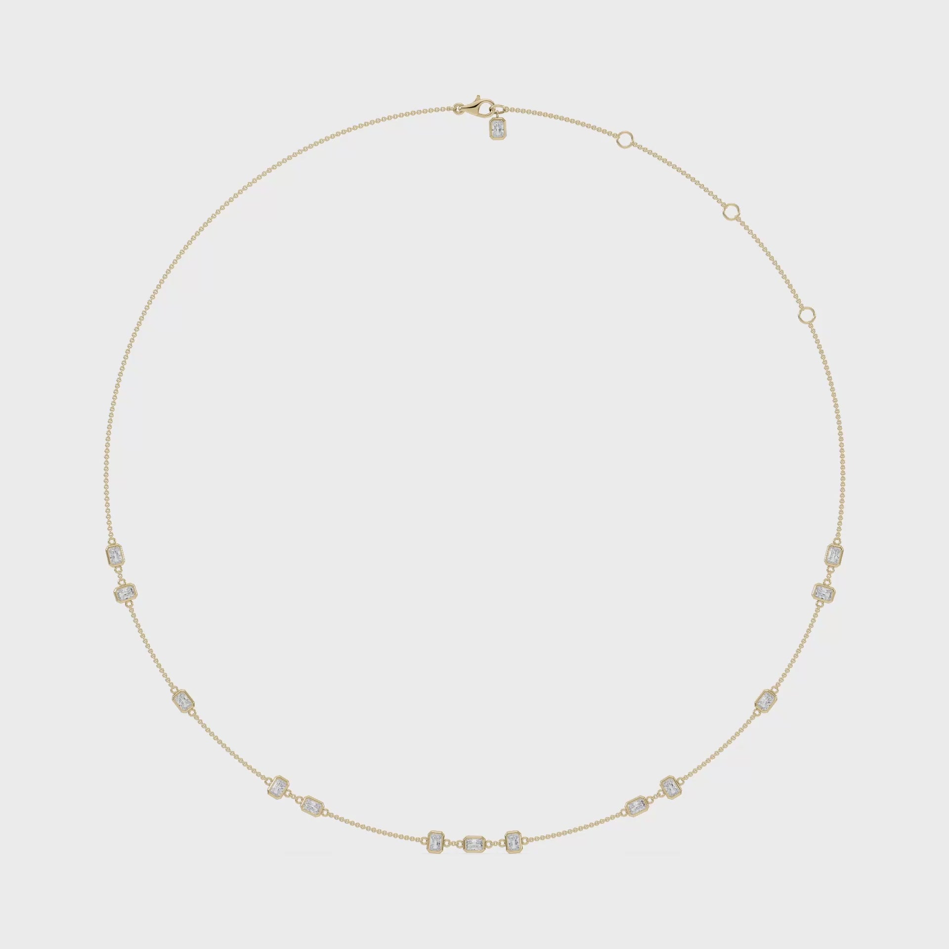 spinning gold and radiant necklace