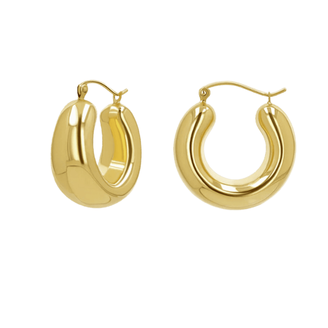 Sette Jewelry, Hoops, 14K Yellow Gold, Chunky Hoops